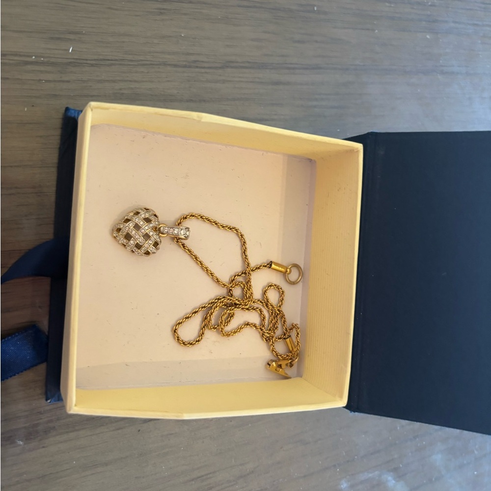 Swarovski Gold-toned Heart Pendant Necklace